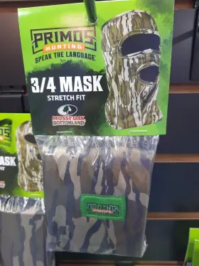 Primos 010135066659 3/4 Mask Stretch Fit Mossy Oak Bottomland