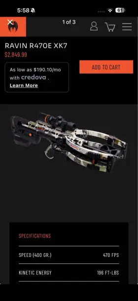 Ravin R470e-xk7 R470e Xk7 Compound Crossbow