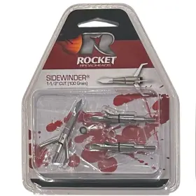 100-grain Rocket Broadheads 754806261270 New 3 Sidewinder Three-blade 1.5 Inch Cutting Diameter Broadhead