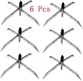 Scoland Shooter 709886170363 Turkey Hunting Broadheads 150 Grain 4 Inch Cutting Dia Archery Arrow Piont 6pk