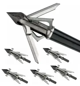 Scoland Shooter 709886170691 Archery Mechanical Broadheads 100 Grain Expandable Blades Hybrid 4 T
