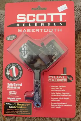 1004bs Scott Releases Sabertooth Buckle Strap Dual Caliper Bow Release New Sealed