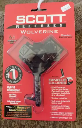 3007bs2-ca Scott Releases Wolverine Hybrid Buckle Strap Single Caliper Camo Bow Release New Sealed