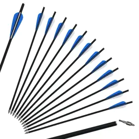 Sinoart 417150541554 20 Inch Carbon Crossbow Bolt Arrows Crossbolt With 4 Vanes For Competitio