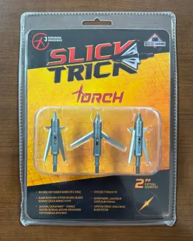 22sttrch Slick Trick 745167137137 Torch 2 Inch Cut 100 Grain Broadhead 3 Pk - New Free Shipping