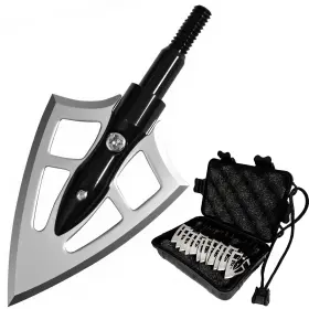 Sososhoot 782429478713 12pcs Stainless Steel 100 Grain Broadheads 2 Blades Hunting Tips For Crossbow