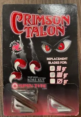 00073 Spintite - Crimson Talon Replacement Blades For 90/100 Gr Pack Of 9