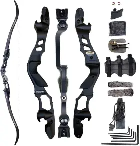 Tbow 882598095398 62 Inch Ilf Recurve Bow With Gordon Limbs 30-60lbs For Adult Archery Comp