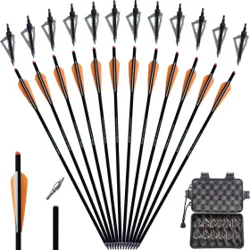 Tit-coyo 780669605739 20 22 Inch Crossbow Bolts And Broadheads Set Carbon Arrows