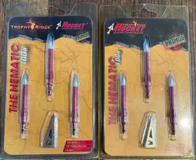 27810 Trophy Ridge 2 Pks Of 3 Pk Hematic Broadheads - 100 Grains Blades 7/8 Inch Dia