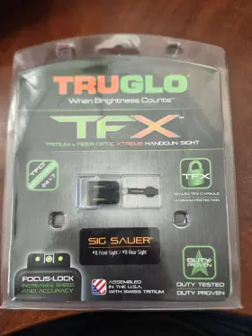 Tg-tg13sg1a Tru Glo Truglo Tfx Handgun Sights Sig #8/#8 Set