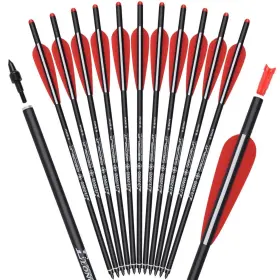 Ty Archery 717520019015 Carbon Crossbow Bolts 16 18 20 Inch Hunting Arrows With 4 Vanes Repl