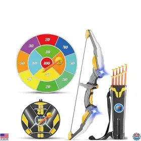 B0f8bfc911 Visit The Tigtecgame Store Illuminated Kids Bow And Arrow Set - Led Archery 10 Arrows 2 Targets Ages 4-12