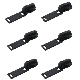 Rzsfpvz-47-6 Zczqc #5 Reversible Zipper Slider 6pcs Molded Black Fancy Pull