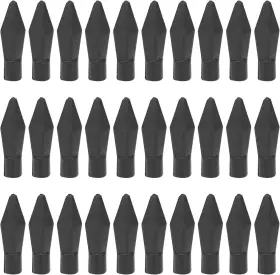 Zgluzp 768530850525 25 Pcs Black Soft Rubber Practice Arrowhead Safety Glue On Target Arrow Tips