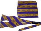 Omega Psi Phi Striped Mens Bow Tie & Handkerchief Set Purple/gold New. Price: $26.00.