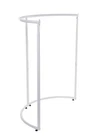 Half Round Clothing Rack White Garment 37 1/2" X 55" Retail Display Circular New. Price: $116.95.