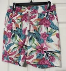 Stella Parker Island Collection Linen Pull Shorts Tropical Floral Nwt Size New. Price: $17.99.