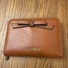 Ellen Tracy Pebble Grain Bow Indexer Wallet Pre-owned. Price: $35.00.