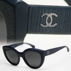 Chanel Sunglasses Dark Blue Black Tweed Pattern 5331 C.1462/S2 51MM 241124 Pre-owned. Price: $222.02.