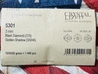 Swarovski 5328 3MM Black Diamond Golden Shadow Sealed Pack 1440 Pcs New. Price: $140.00.