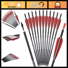 Carbon Crossbow Bolts 16-20 Inch Hunting Arrows With 4" Vanes 12 Pack New. Price: $56.99.