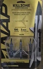 Nap Killzone Compound Bow Mechanical Broadhead 100 Grains 2" Cut 400 Fps 3-PACK New. Price: $18.99.