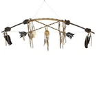 Chief Cross Bow Native American Wall Hanging Decor With Deerskin & Feathers Used. Price: $375.00.