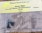 Simmons System Archery SB-100 Bleeder Blades For Gr Broadheads-new. Price: $169.88.