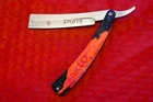 Dark Side Blades Straight Razor With Relief Of The Red Grim Reaper In Steel New. Price: $17.99.
