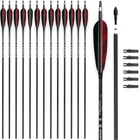 30INCH Hunting Carbon Archery Arrows With 5" Turkey Feathers Spine 300/400/50... New. Price: $61.81.