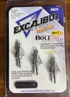 New Excalibur Boltcutter B.a.t. 150 Grain Tuneable Broadhead Stainless 3 Pack. Price: $65.00.