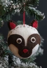 Christmas Ornament Raccoon Felt Animal Brown Red White Nordic Theme Decor New. Price: $7.99.