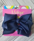 New! 3" Motique Navy Blue Grosgrain Hair Clip On Bow For Little Girls Set Of 2. Price: $5.99.