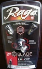 Rage Slipcam Blade 1.6" Cut 100GR 3/PK With Practice Head New. Price: $24.95.