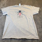 Delta Pro Weight Bee Free American Flag Stripes Graphic Shirt Gray Mens Medium Pre-owned. Price: $14.14.