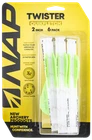 NAP60638 Quickfletch Twister Fletching White Green/ Pack New. Price: $25.18.
