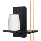 Wall Mounted Cone Chalk Holder Wood Pool Hand 5 Cue Grooves Black Style New. Price: $33.19.
