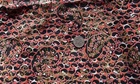 5327 Yd Antique 1950'S Cotton Fabric, Black Red Paisley, Gold Butterfly Overl Pre-owned. Price: $8.99.