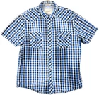 American Eagle Vintage Fit Shirt Mens Western Pearl Snap Blue Gingham Ss Pre-owned. Price: $17.95.