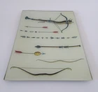 Signed John Derian Decoupage Plate Archery Bow & Arrows 10 1/4" Used. Price: $169.00.