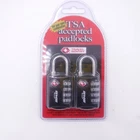2 Pack 1SKB-PDL Tsa Combination Padlocks 4-DIGIT Black Steel New. Price: $26.99.