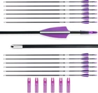 Pack Of 12 Bowsoul Target Arrows Carbon Safe Blunt Point Recurve Purple 28" New. Price: $24.47.