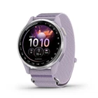 Garmin Approach J1 Silver Aluminum Bezel With Lilac Comfortfit Fabric Band New. Price: $299.99.