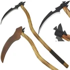 37.5" Grim Reaper Sickle With Sheath 16" Width Of Razor Sharp Curved Blade New. Price: $74.99.