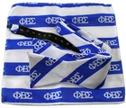 Phi Beta/ Sigma Striped Mens Bow Tie & Handkerchief Set Blue/white New. Price: $25.22.