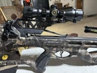 Barnett Camouflage Compound Crossbow With Scope And Arrows For Hunting Used. Price: $215.00.