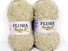 Flora Barba Yarn Lot Of 100GR Biege & White 382YDS 3.5OZ Designers Knitting New. Price: $12.50.