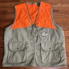 Bob Allen Hunting Vest Orange Khaki Zip Pockets Georgia Quail Large Pre-owned. Price: $34.88.